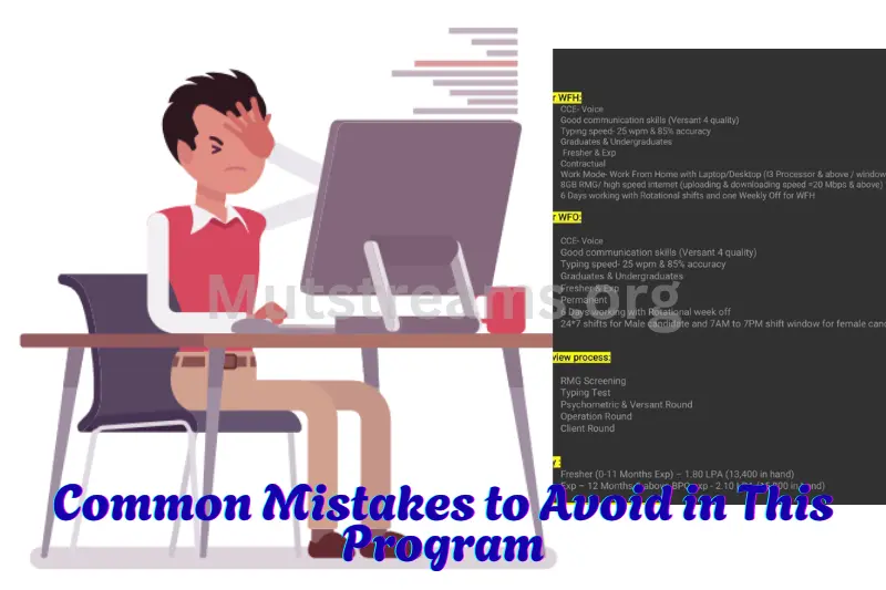 Common Mistakes to Avoid in This Program