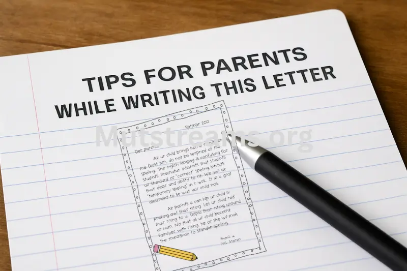 Tips for Parents While Writing This Letter